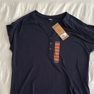 Eddie Bauer Dark Blue Short Sleeve Henley